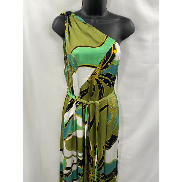 REISS Jungle Print Maxi Dress in Green - Picture 4 of 11